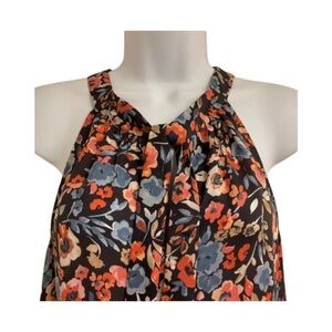 Joie Sleeveless Floral Print Silk Blouse